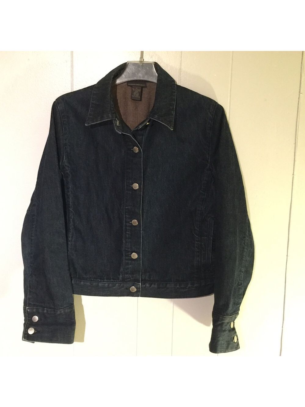 Banana Republic Long Sleeve Snaps Collared Denim Jacket L - Picture 2 of 4